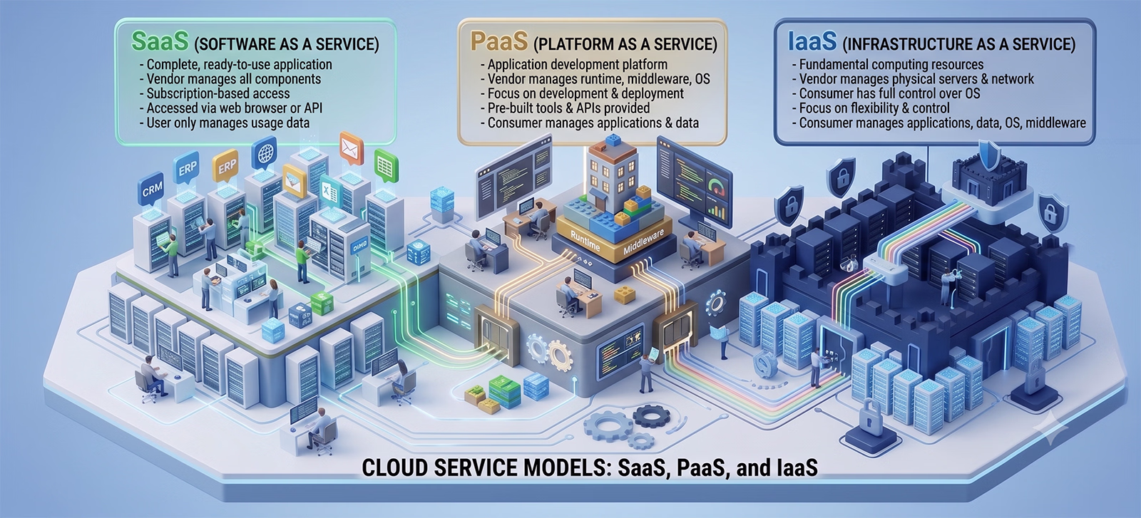 Cloud Service Models: SaaS, PaaS, and IaaS